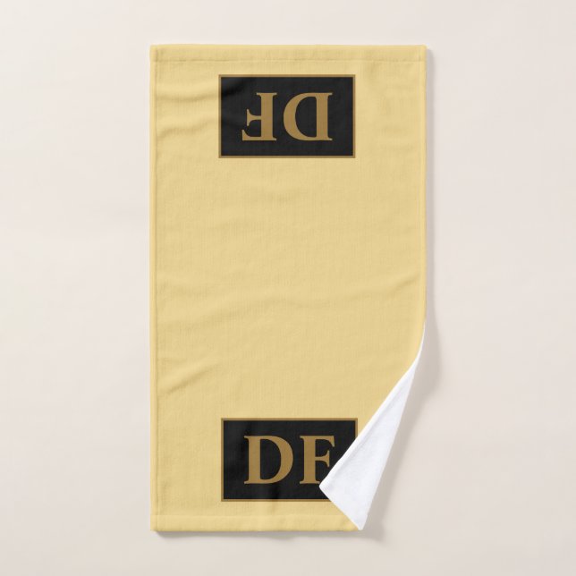 Champanhe Personalizado Com Toalha De Mão Dourada (Toalha de mão)