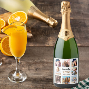 Champanhe personalizado de colagem de fotos 2021
