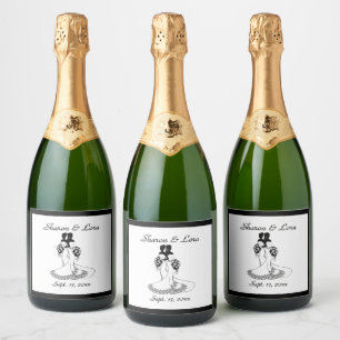 Champanhe Personalizado de Noiva e Casamento de No