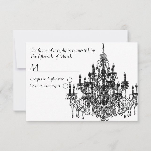 Chandee Amore' rsvp card-black (Frente)