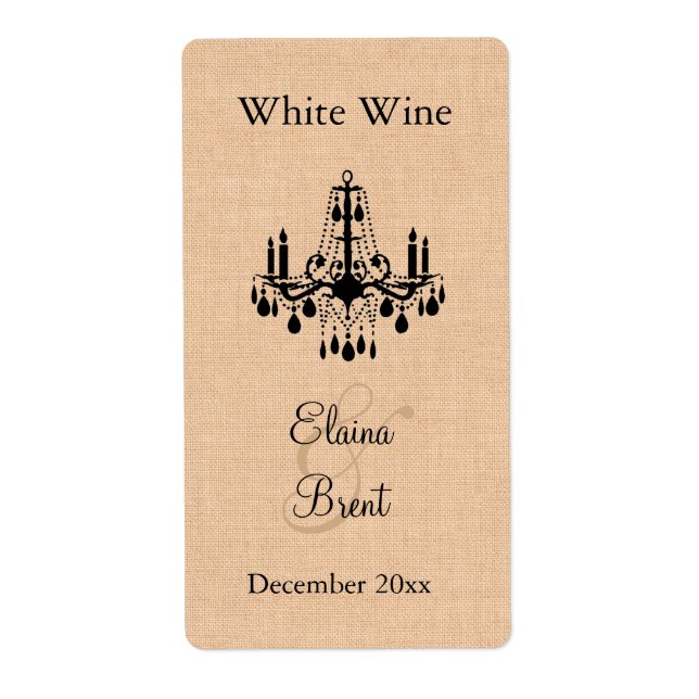 Chandelier sobre a etiqueta do vinho de casaco (Frente)