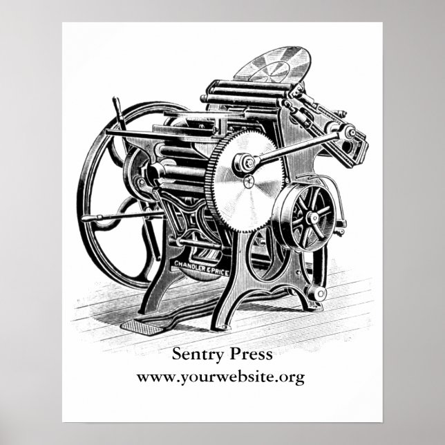 Chandler & Price letterpress poster (Frente)