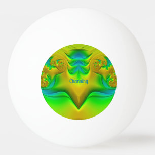 CHANNING ~ Bola de Ping Pong, Verde Azul Amarelo