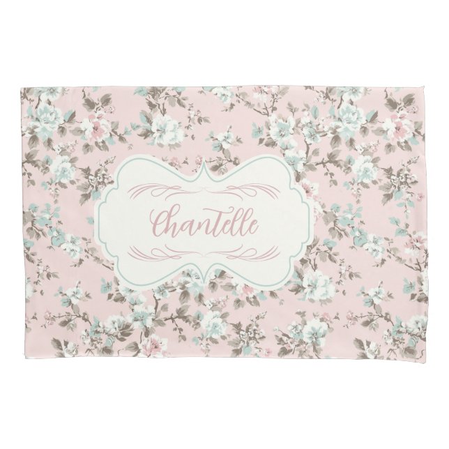 Chantelle Pink Vintage Rosa Pillowcase (Frente)
