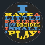 Chanukah/Hanukkah "Dreidel Play.." Autocolantes<br><div class="desc">Chanukah/Hanukkah "Eu tenho um pequeno sonho... " Os Stickers Round. Divirta-se usando esses adesivos como topos de bolo, fechos de saco ou qualquer coisa que apodreça suas festividades! O plano de fundo pode ser alterado escolhendo entre uma grande seleção de cores. Obrigados para parar e comprar! Seu negócio é muito...</div>