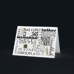 Chanukah - Palavras do Cartão Saudável Chanukah<br><div class="desc">"Chanukah Words" Hanukkah - Cartão de Saudação com Envelope. Para personalizar este cartão basta apagar texto, "Paz e Amor" e adicionar suas próprias palavras. Escolha seu estilo de fonte, cor, tamanho e texto favoritos. Altere o texto para a sua placa de dentro de gosto! Obrigados para parar e comprar. Muito...</div>