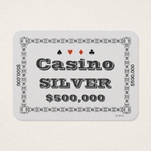 Chapa $500K da microplaqueta de póquer do ~SILVER