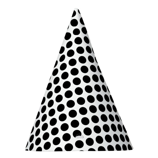 Chapéu branco chic com pontos pretos sólidos brilh (Direita)