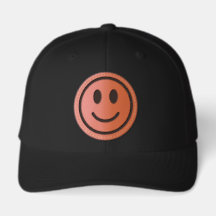 Chapéu com Remendo de Couro de Rosto Sorridente
