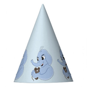 Chapéu da festa de desenho de elefante bonito