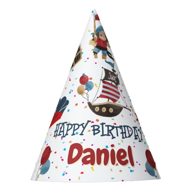 Chapéu de Aniversário de Pirata (Frente)