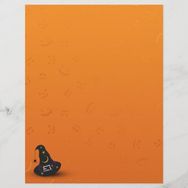 Chapéu de Bruxa de Halloween com Aranha (Frente)