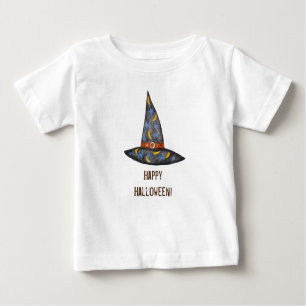 Chapéu de Bruxa, T-Shirt do Bebê do Halloween