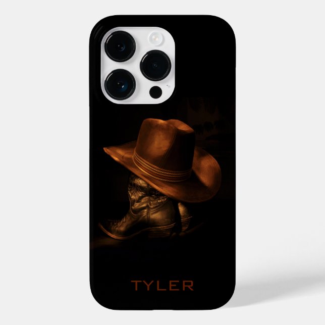 Chapéu de Cowboy e Botas de Couro Masculino Person (Verso)