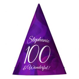 Chapéu De Festa 100 e Maravilhoso Aniversário Púrpura