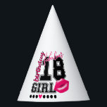 Chapéu De Festa 18th birthday girl Partyhütchen, pink Kiss<br><div class="desc">18th birthday girl Partyhütchen,  pink Kiss</div>