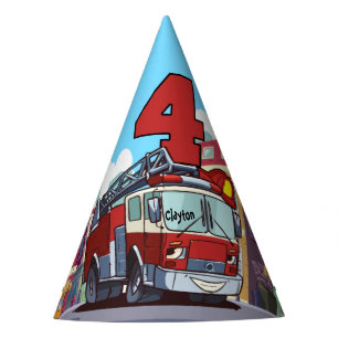 Chapéu De Festa 4o Carro de bombeiros do aniversário