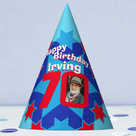 Chapéu De Festa 70 de aniversário nome personalizado de estrela de