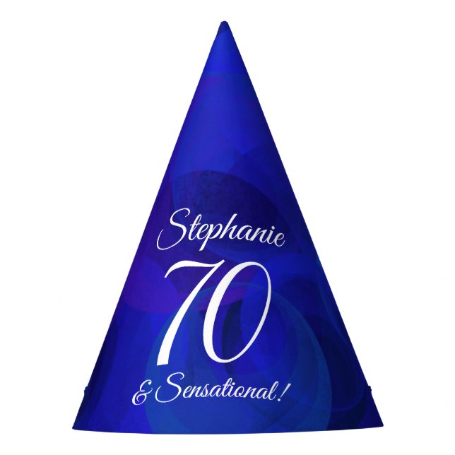 Chapéu De Festa 70 & Sensational Royal Blue Birthday (Frente)