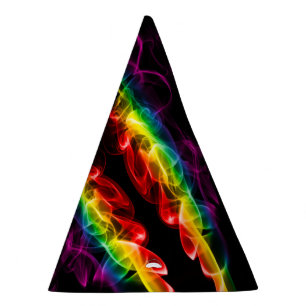 Chapéu De Festa A pluma de vapor de energia arco-íris de SlipperyJ