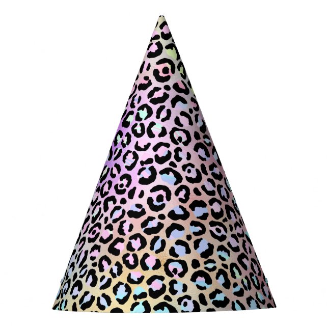 Chapéu De Festa A Série Leopardo Iridescente Design 6 (Frente)