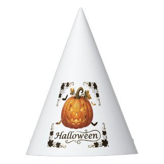 Chapéu De Festa Abóbora de Halloween Arte Dourada Ornamentada