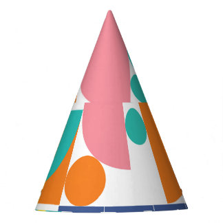 Chapéu De Festa Abstrato Geométrico, Formas de Vintagem Moderna.