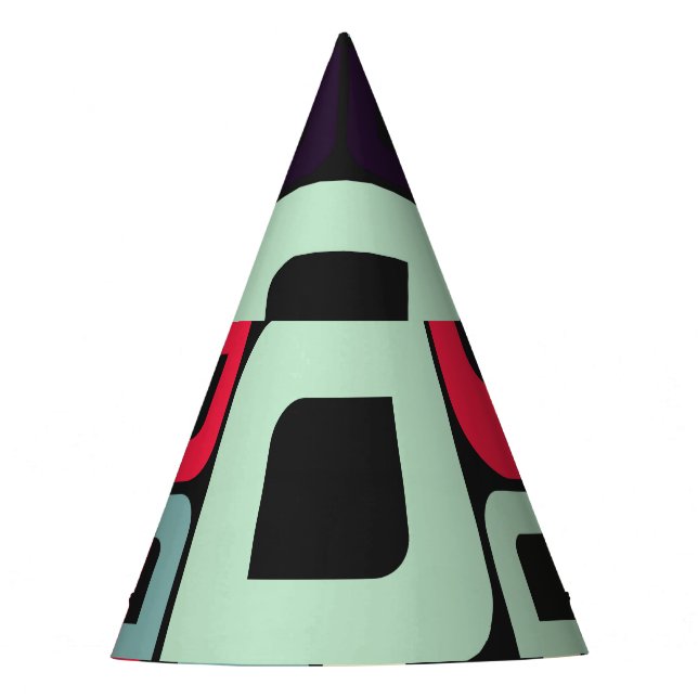Chapéu De Festa Abstrato Geométrico, Ilustração de Arte Computacio (Frente)