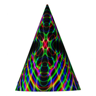 Chapéu De Festa Abstrato psicadélico do laser de néon