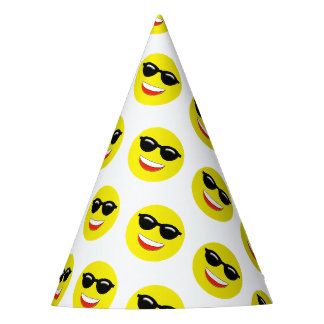 Chapéu De Festa Acalme Legal Óculos Solares Sorrindo Emoji
