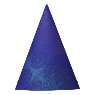 Chapéu De Festa Aceitação Medalhões Blue Indigo Violet Boho