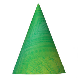 Chapéu De Festa Aceitação Padrão do Shibori Azul Amarelo