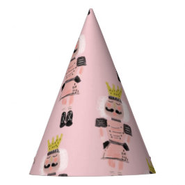 Chapéu De Festa Acrilista de Natal Desenhado à Mão Soldado Rosa