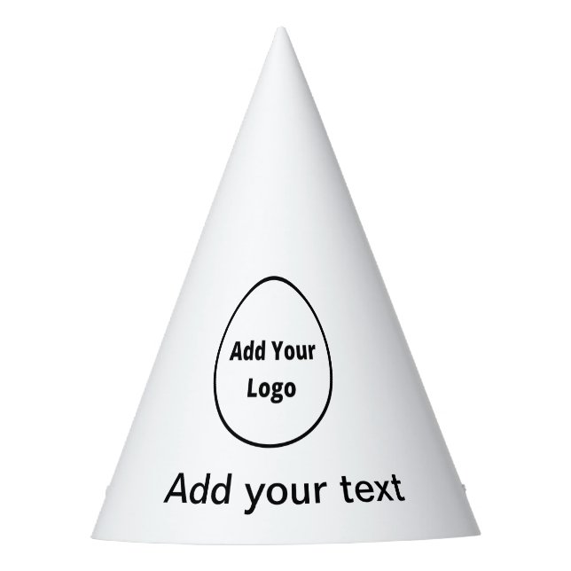 Chapéu De Festa adicione seu texto simples e mínimo personalizado  (Frente)