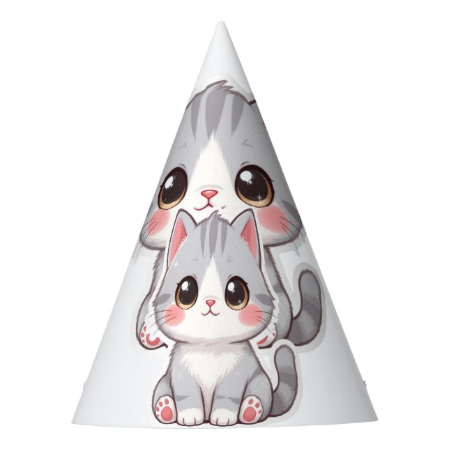 Chapéu De Festa Adorable Cute Cartoon Baby Cat (Frente)