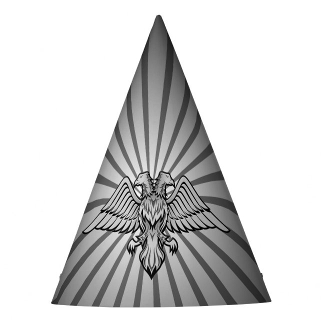 Chapéu De Festa águia-cinza com duas cabeças (Frente)