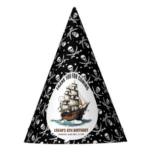 Chapéu De Festa Ahoy! Navio Pirata 8.º Aniversário