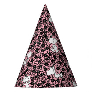 Chapéu De Festa Amendoins Padrão Da Vinha Da Flor De Esnoopia