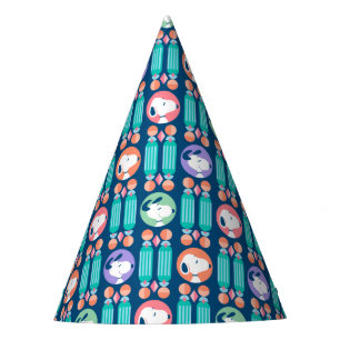 Chapéu De Festa Amendoins Padrão de Sonhos de Deco Azul Escuro d