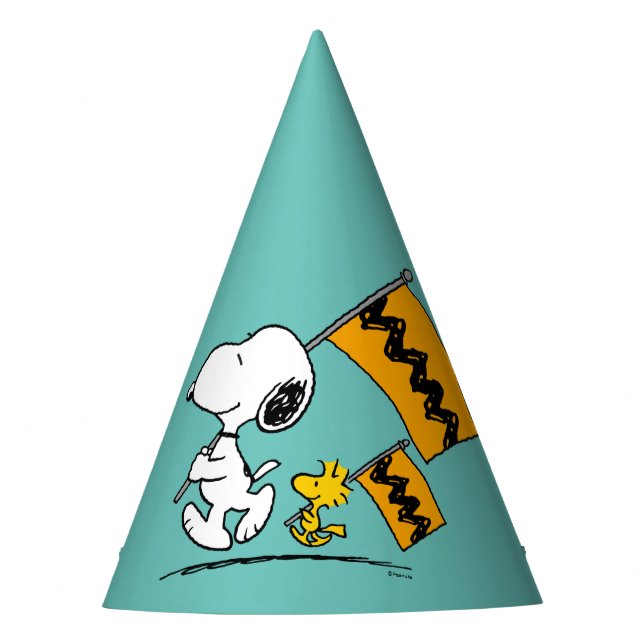 Chapéu De Festa Amendoins | Sinalizadores de Snoopy & Woodstock (Frente)