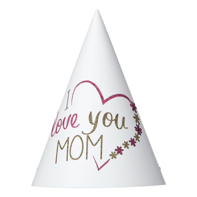 Chapéu De Festa Amor Mãe Dia de as mães Heart (Frente)