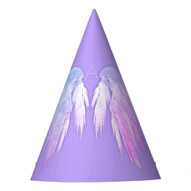 Chapéu De Festa ANGEL WINGS Fairy Purple Monograma (Frente)