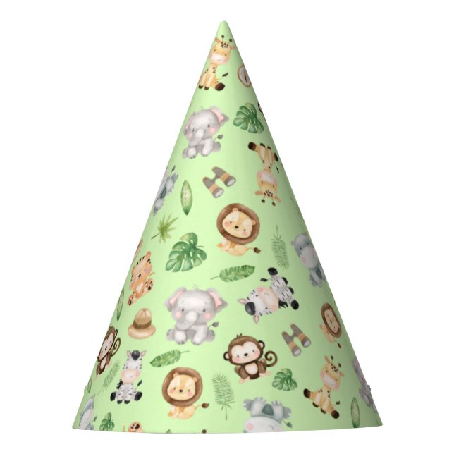 Chapéu De Festa Animais de Safári na Selva (Frente)