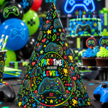 Aniversariante de 10 anos Gamer Subiu de Level Fes