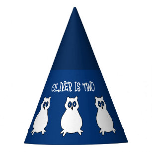 Chapéu De Festa Aniversário da Coruja Azul-marinho