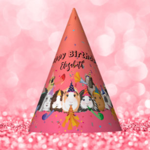 Chapéu De Festa Aniversário da Menina de Porco da Guiné