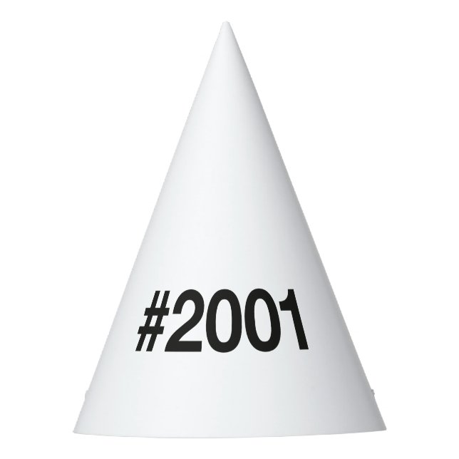 Chapéu De Festa Aniversário de 2001 Hashtag 24 (Frente)