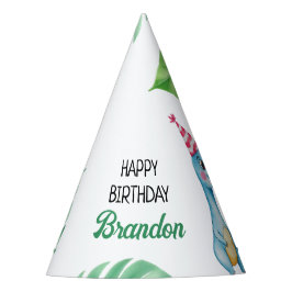 Chapéu De Festa Aniversário de 3 anos das Crianças de Mola Azul Tr