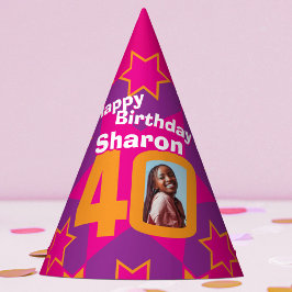 Chapéu De Festa aniversário de 40 anos personalizado nome de estre