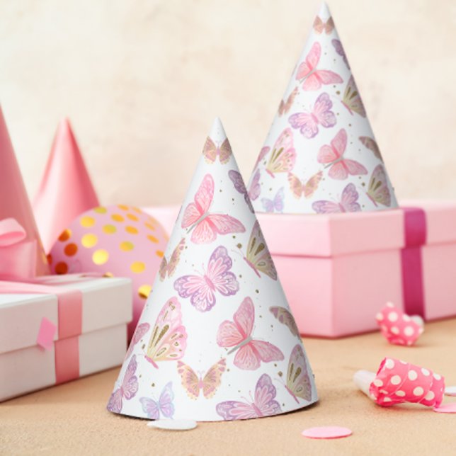 Chapéu De Festa Aniversário de criança de borboleta brilhante (Criador carregado)